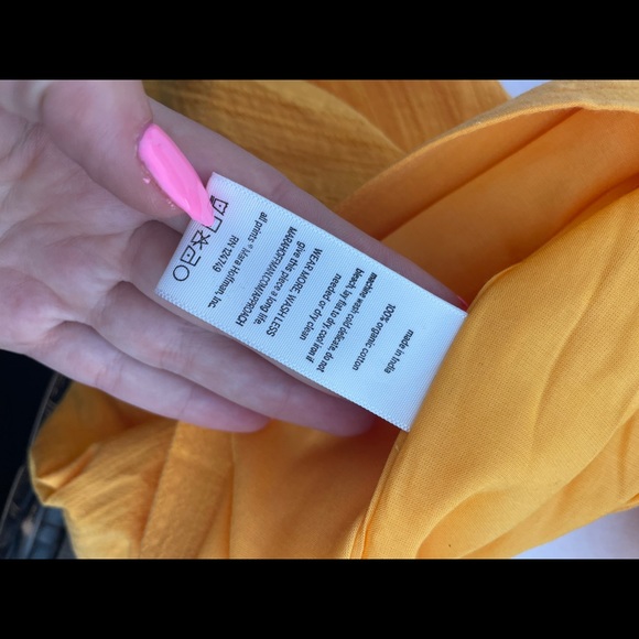 ❌SOLD❌Mara Hoffman Clareta Dress Saffron Yellow Midi - Picture 7 of 15